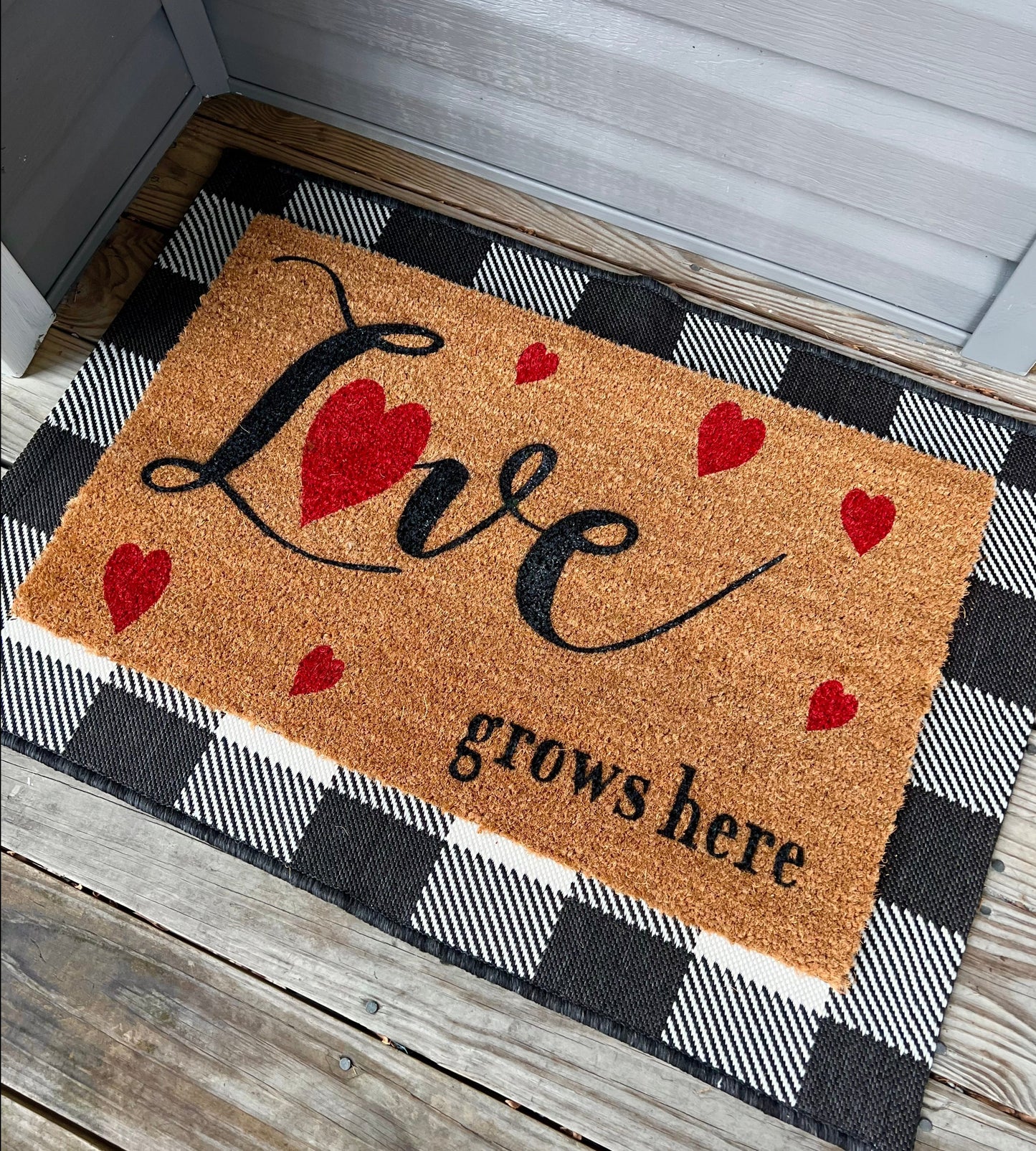 Love Grows Here Door Mat